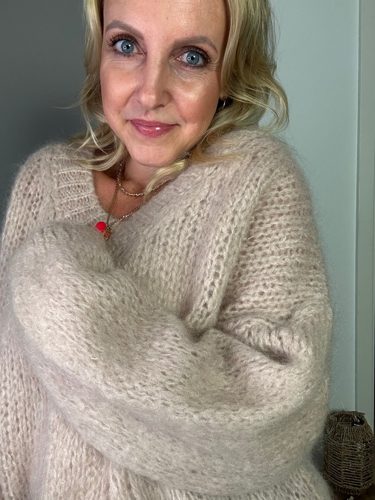 Mohair Pulli "FLAIRE" in beige