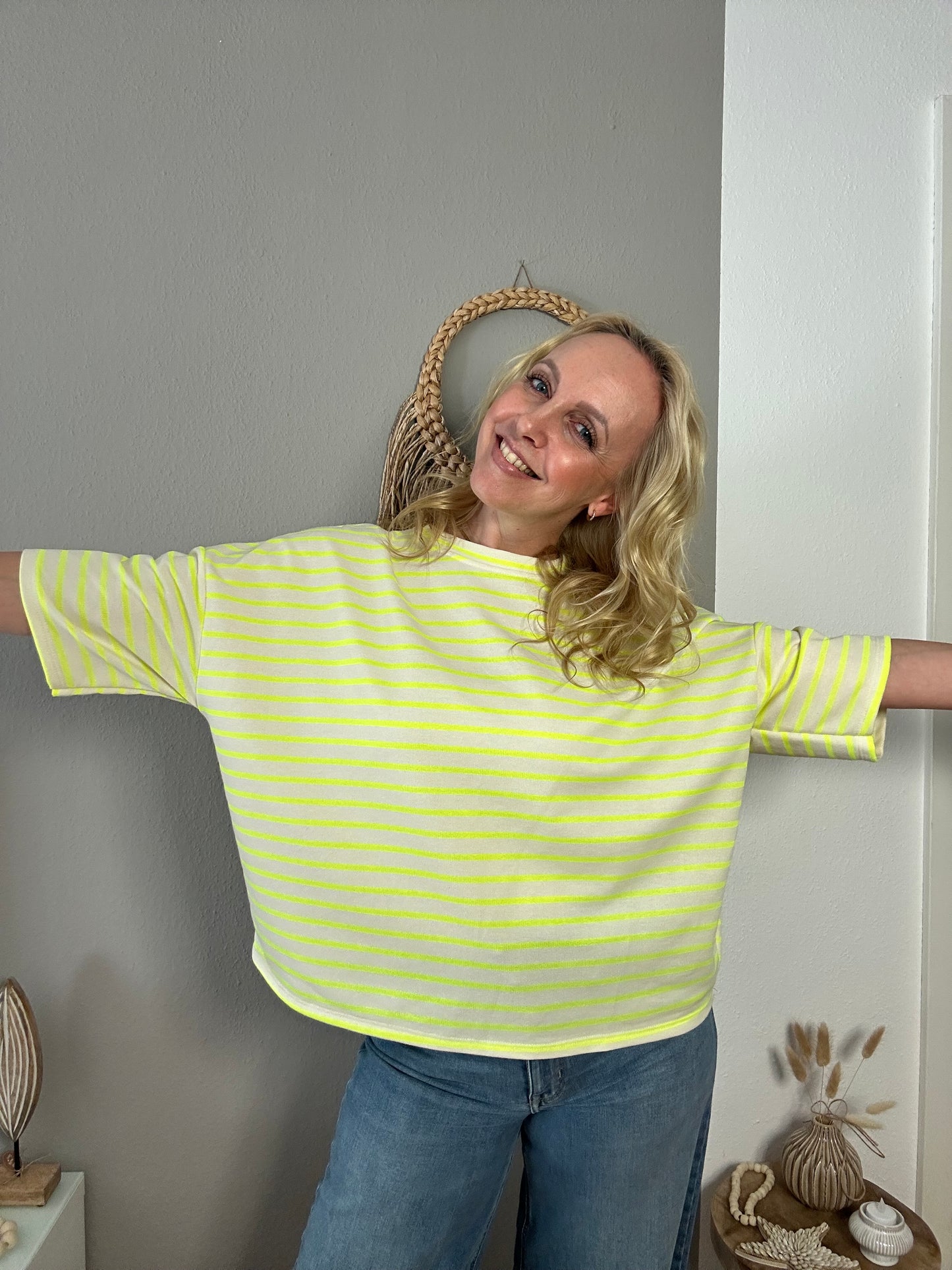 Dünner Kurzarm Sweater "LIMONCELLO"