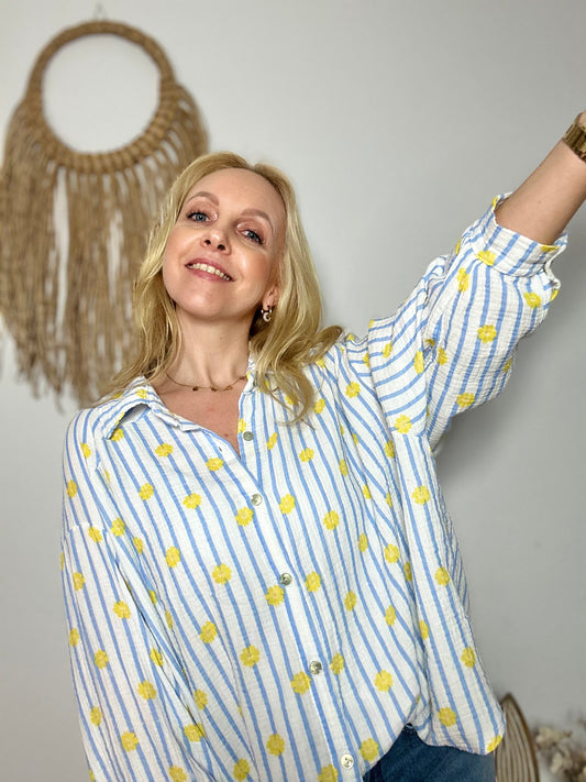 Musselinbluse "YELLOWFLOWER"