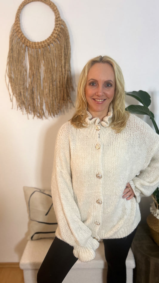 Cardigan "FEMME" in beige