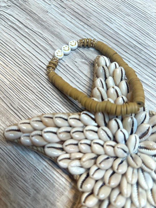 Armband "SMILE" in beige